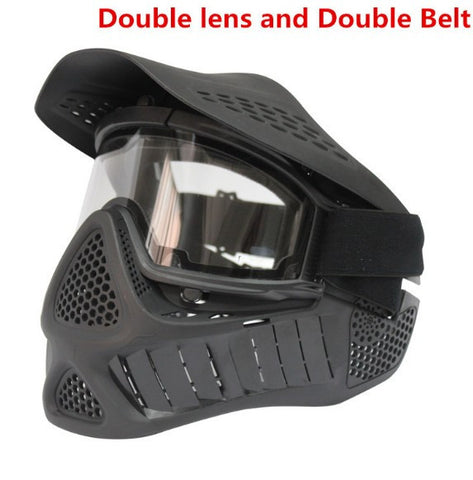 Double Lens Paintball Airsoft Mask